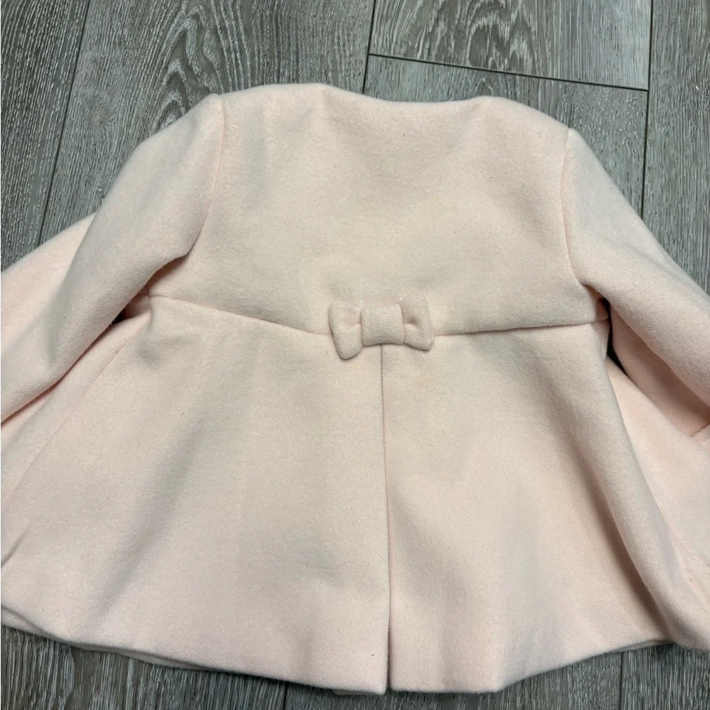 Tahari Pink Double-Breasted Kids Pea Coat